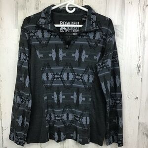 Powder River Outfitters by Panhandle Fleece Jacket Aztec Southwestern L Gray